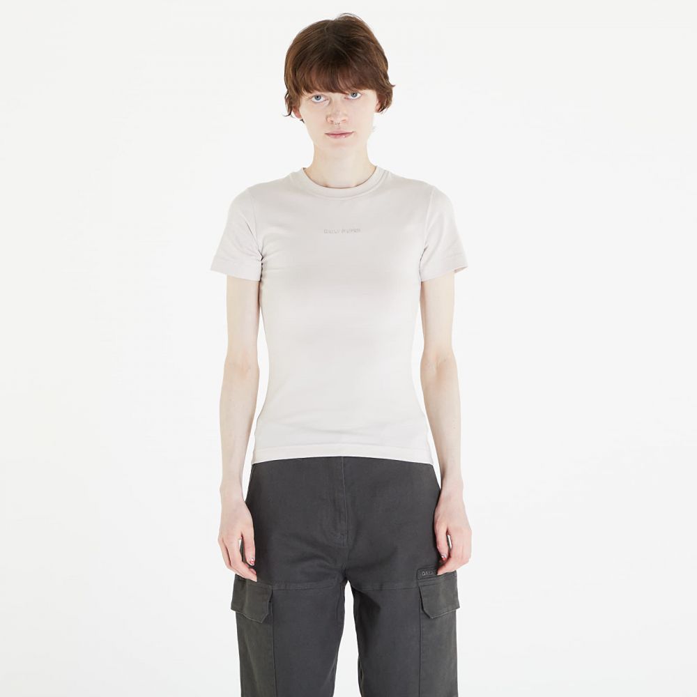 Tričko Daily Paper Logotype Women Fitted Short Sleeve T-Shirt Moonstruck Beige L