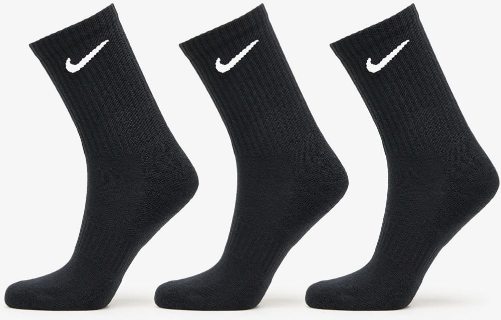 Nike Everyday Cush 3-Pack Crew Socks Black/ White S