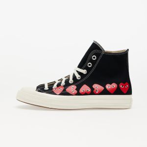 Tenisky Converse x Comme des Garçons PLAY Chuck 70 Hi Multi Heart Black/ Hi Risk Red/ Egret EUR 41.5