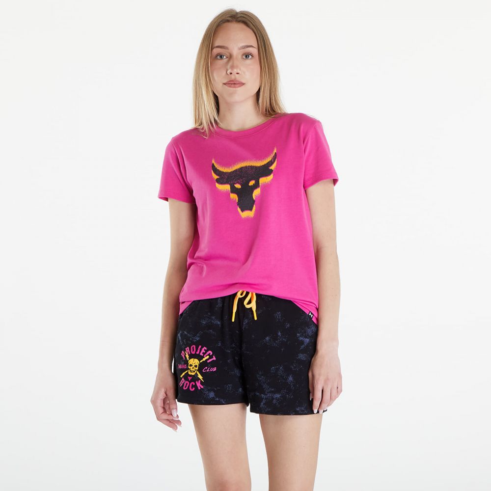 Tričko Under Armour Project Rock W Underground Core T Astro Pink/ Black M