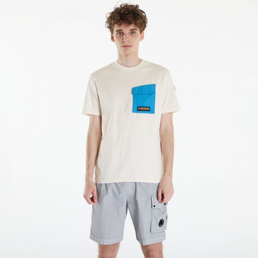 Tričko Napapijri Tepees Short Sleeve T-Shirt White Whisper L
