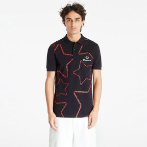 Tričko FRED PERRY x PLEASURES Star Shirt Black M
