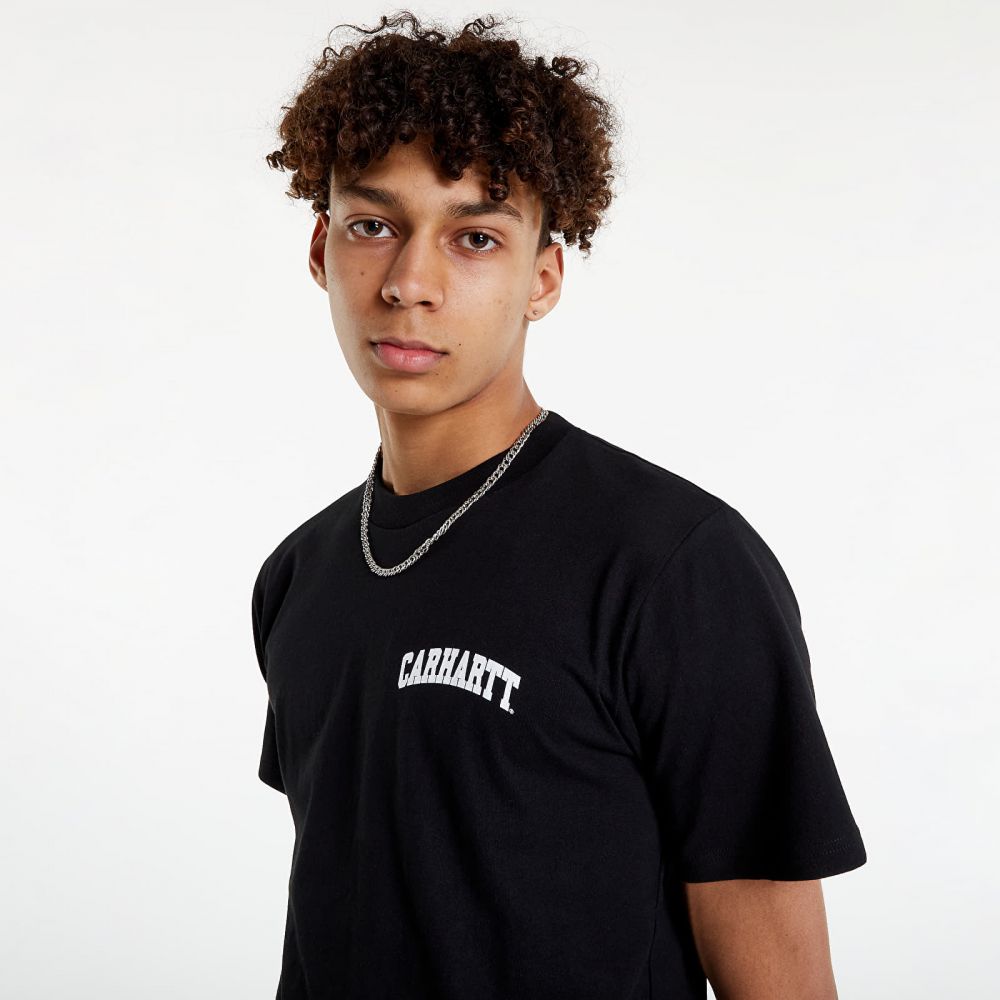Tričko Carhartt WIP S/S University Script T-Shirt Black/ White XS