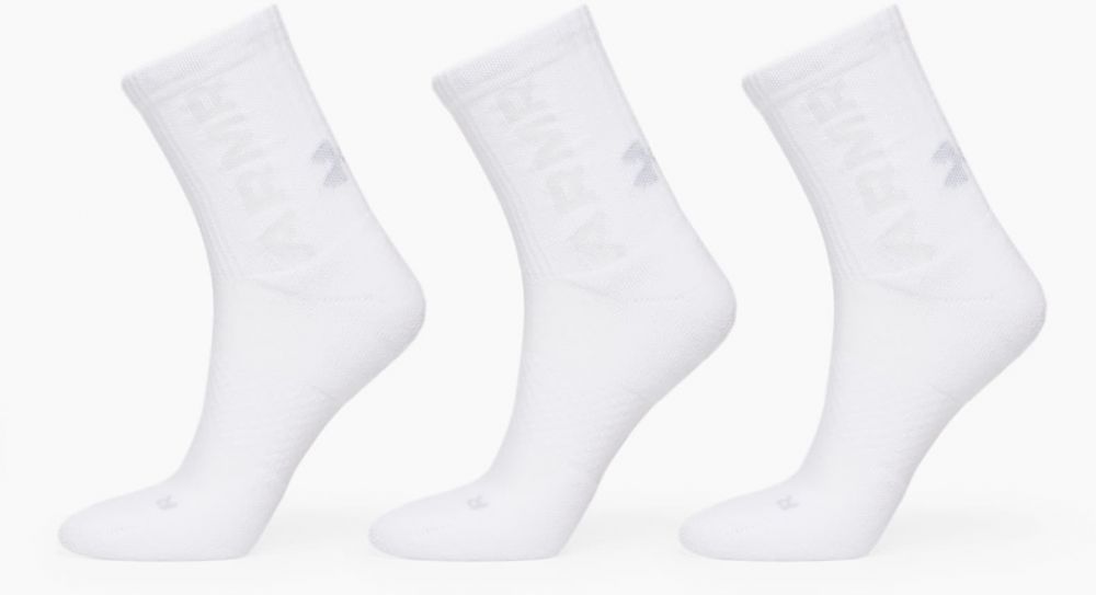Under Armour 3-Maker Cushioned Mid-Crew 3-Pack Socks White L