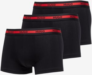 Hugo Boss Logo-Waistband Stretch Trunks 3-Pack Black M