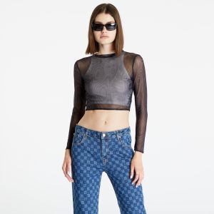 Top RIPNDIP Hypnotic Crop Mesh Long Sleeve Black XL