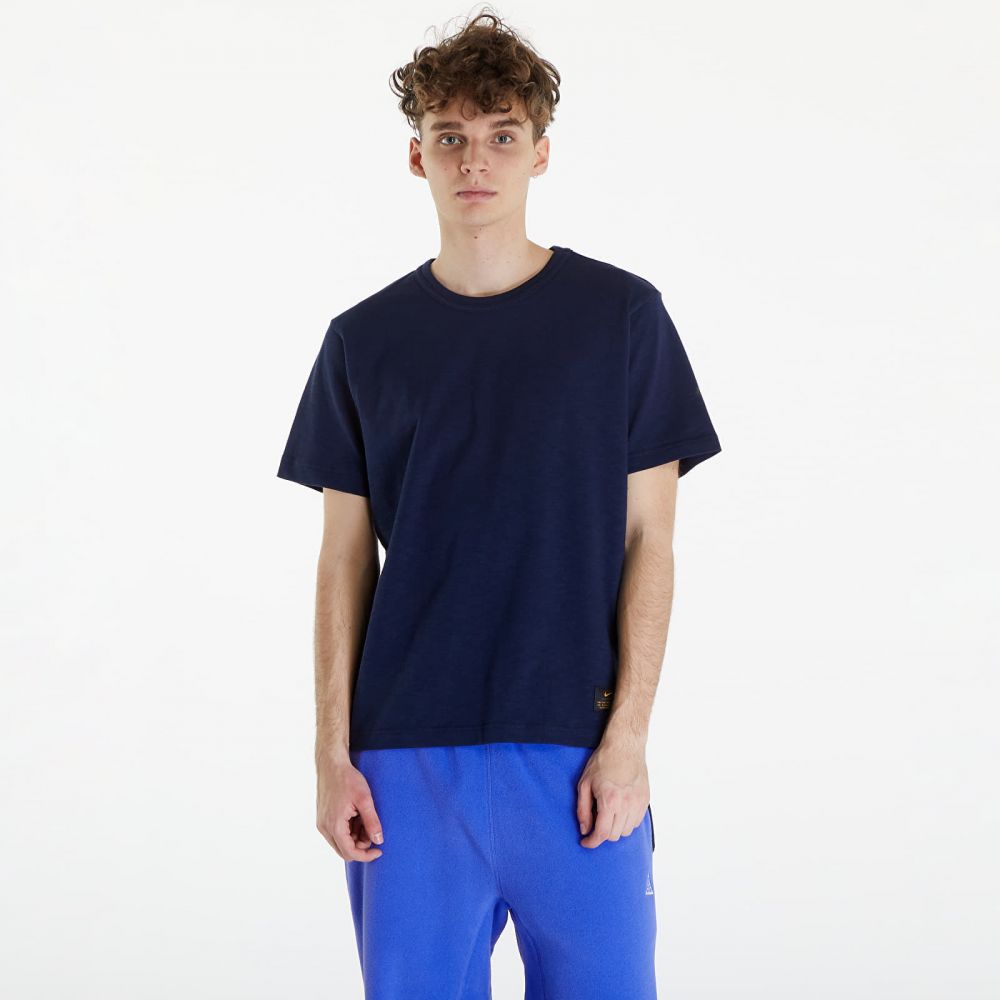 Tričko Nike Life Men's Short-Sleeve Knit Top Obsidian/ Dark Obsidian M