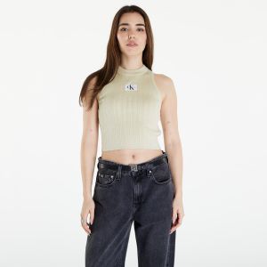 Calvin Klein Jeans Woven Label SweaterTank Top Green Haze L