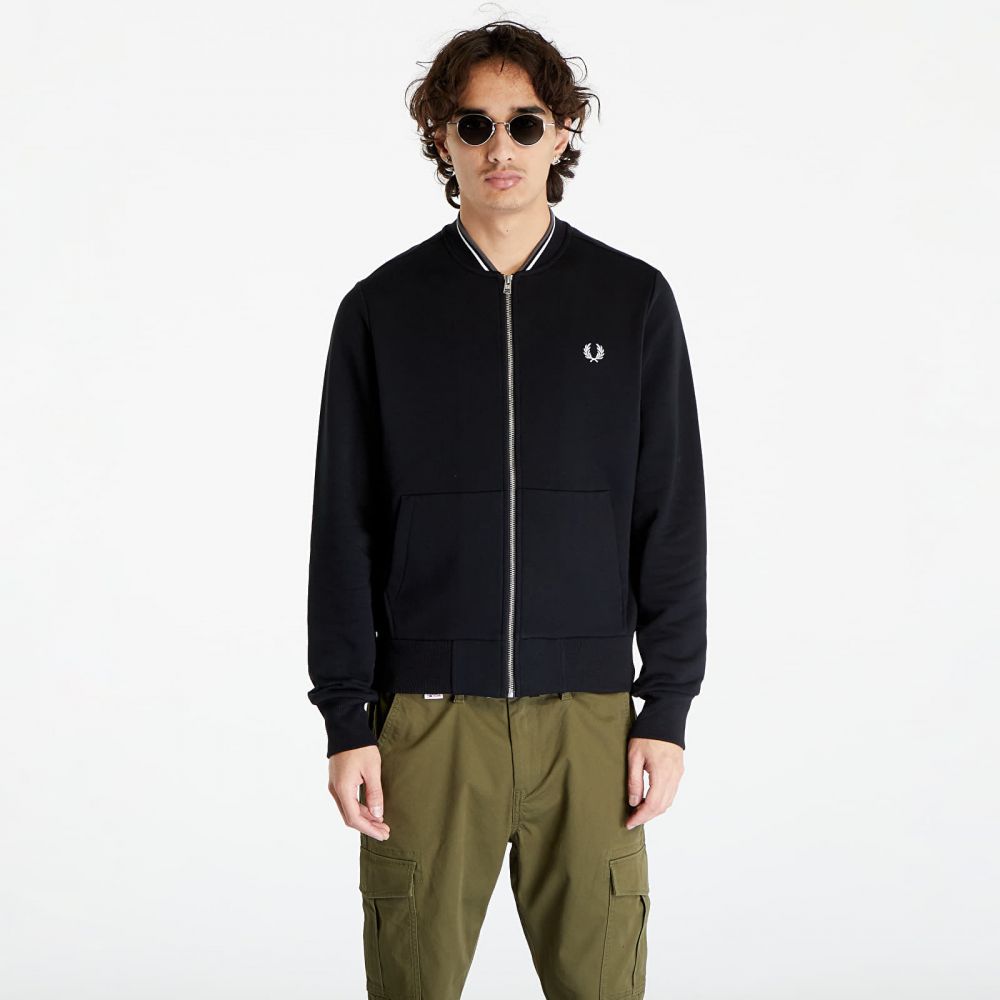 Mikina FRED PERRY Zip Through Sweatshirt Black L