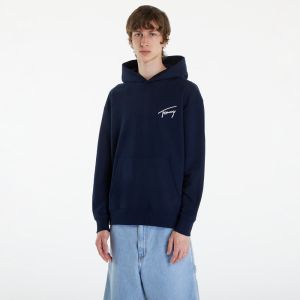 Mikina Tommy Jeans Relaxed Signature Hoodie Blue XL
