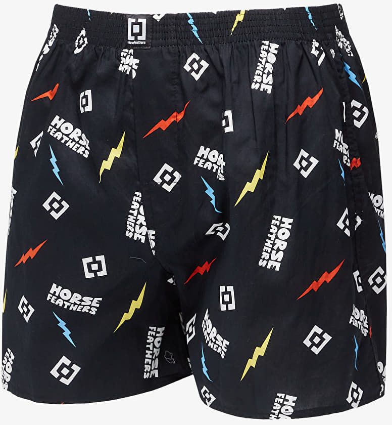 Horsefeathers Manny Boxer Shorts Black/ Ignite Print L