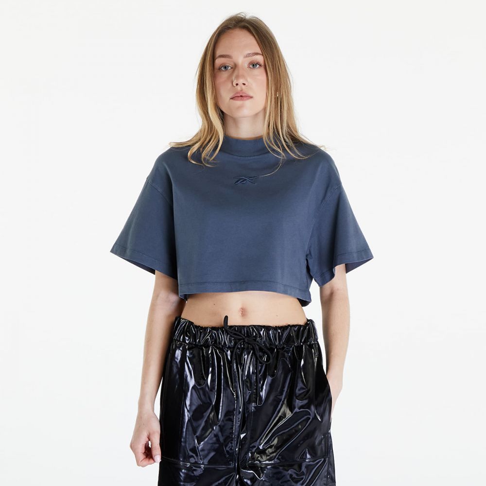 Tričko Reebok Washed Cropped Tee Washed Stone Blue S