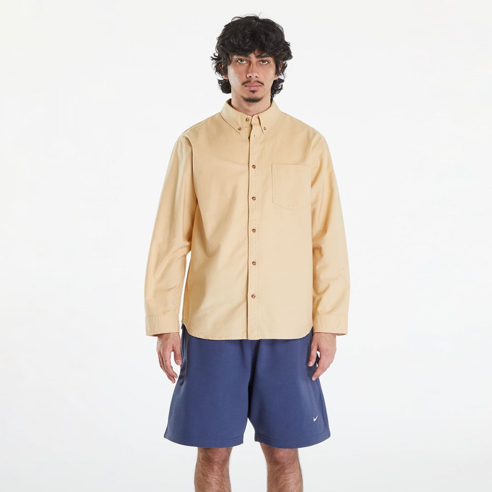 Košeľa Nike Life Men's Long-Sleeve Oxford Button-Down Shirt Sesame/ Sesame/ Sesame M
