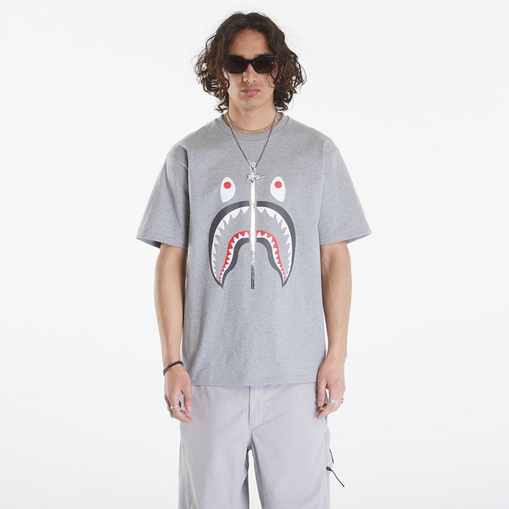 Tričko A BATHING APE Shark Tee Gray XL
