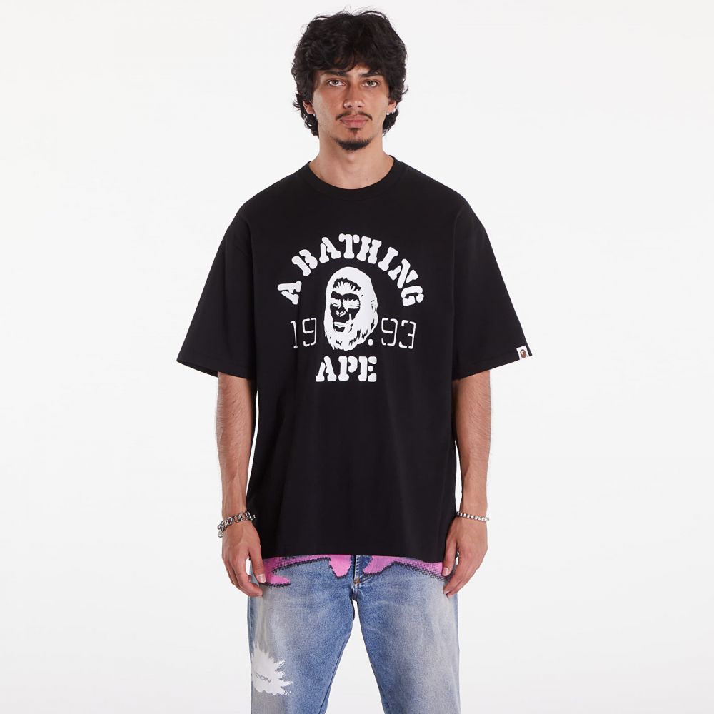 Tričko A BATHING APE Og Ape Head College Relaxed Fit Tee Black S