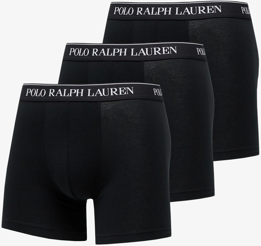 Ralph Lauren Stretch Cotton Boxer Briefs 3-Pack Black L