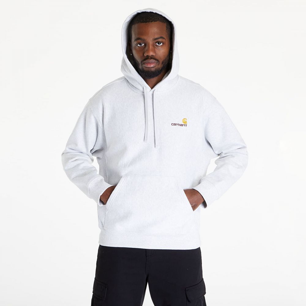 Mikina Carhartt WIP Hooded American Script Sweat Ash Heather L