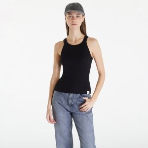 Tielko Calvin Klein Jeans Variegated Rib Woven Tank Top Black S