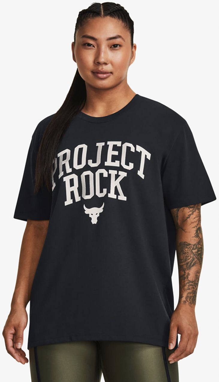 Tričko Under Armour Project Rock Heavyweight Campus T-Shirt Black M