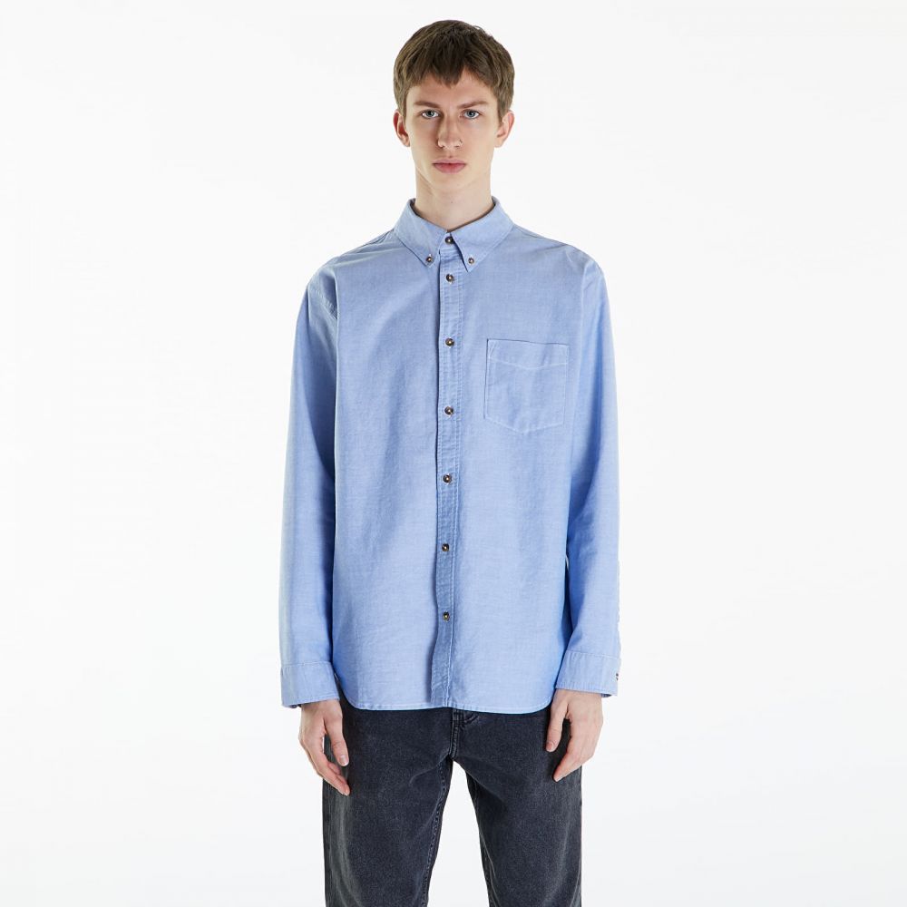 Košeľa Nike Life Oxford Buttondown Long Sleeve Shirt White/ Game Royal/ Football Grey L