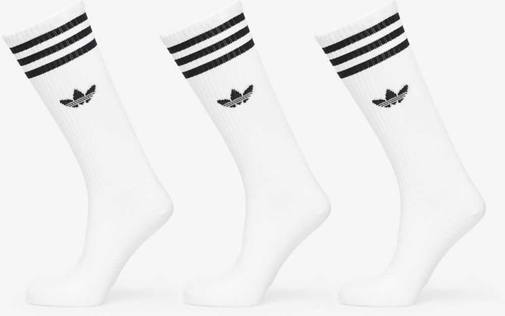 adidas High Solid Crew Sock 3-Pack White L