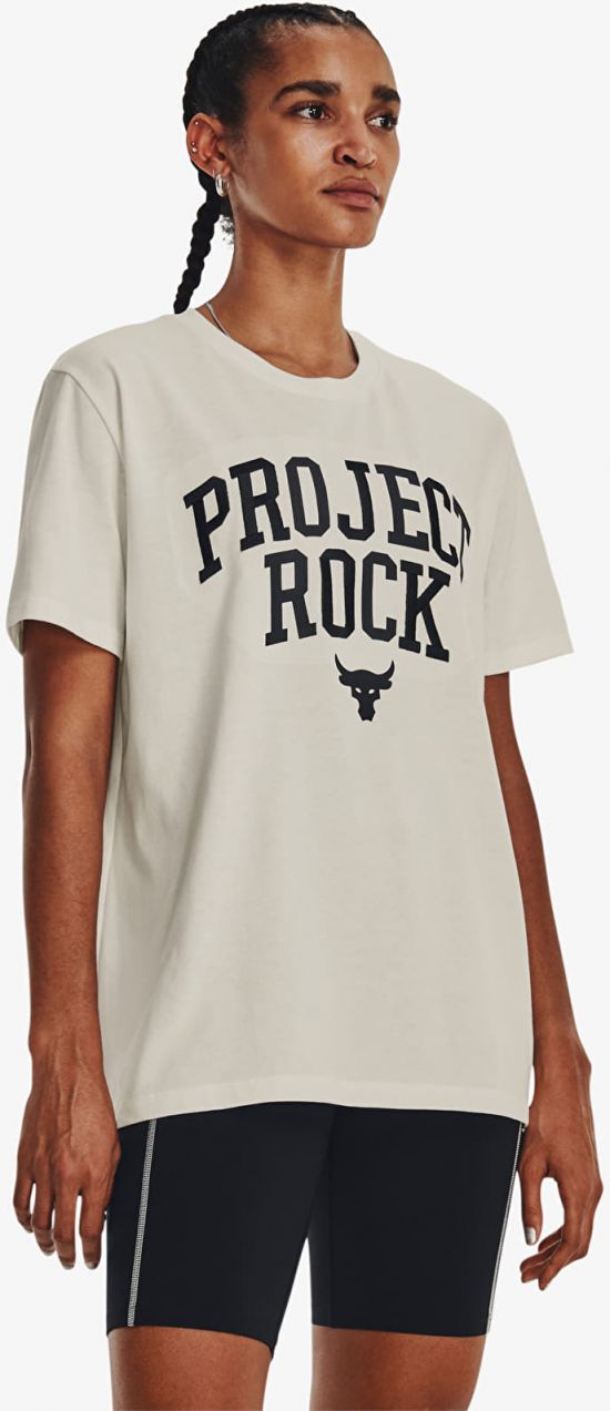 Tričko Under Armour Project Rock Heavyweight Campus T-Shirt White L
