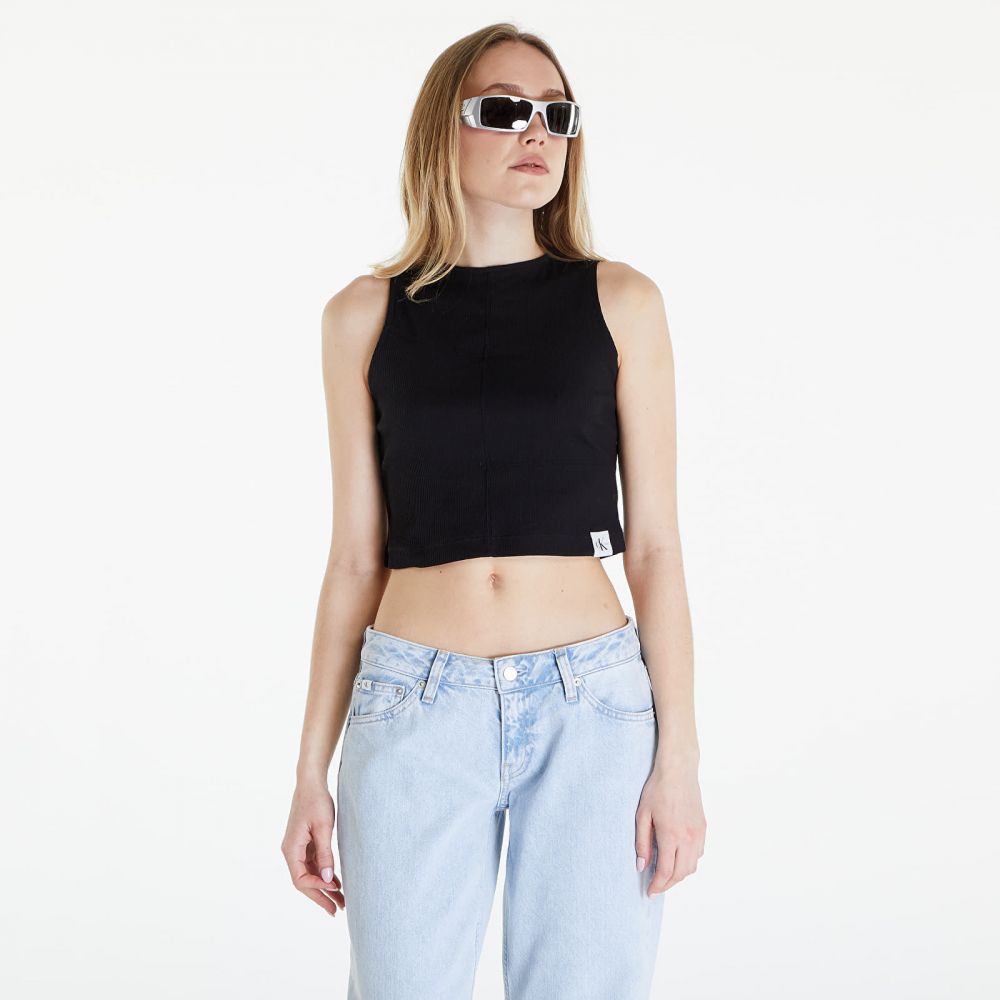 Calvin Klein Jeans Seaming Rib Tank Top Black XL
