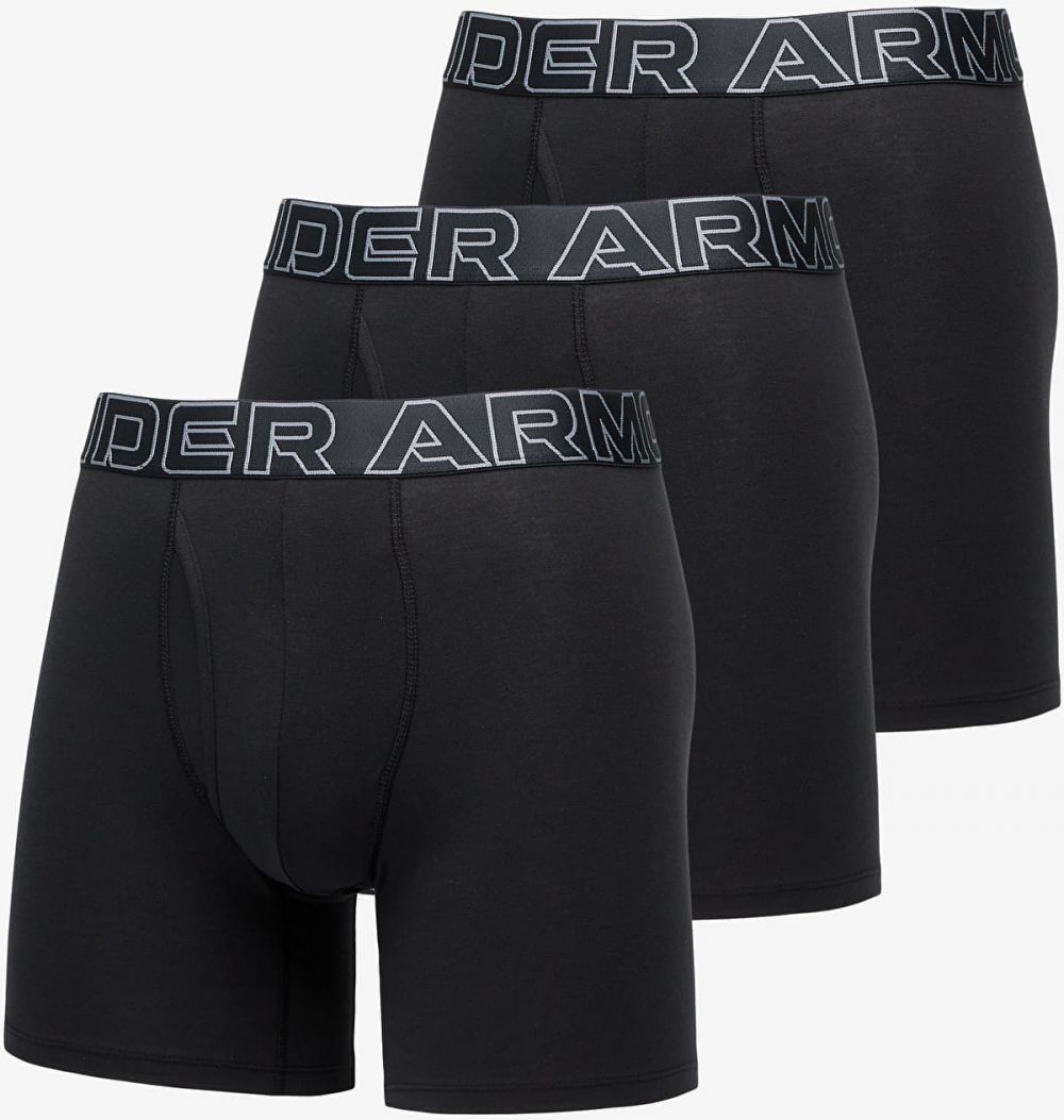 Under Armour M Performance Cotton 6in 3-Pack Black S