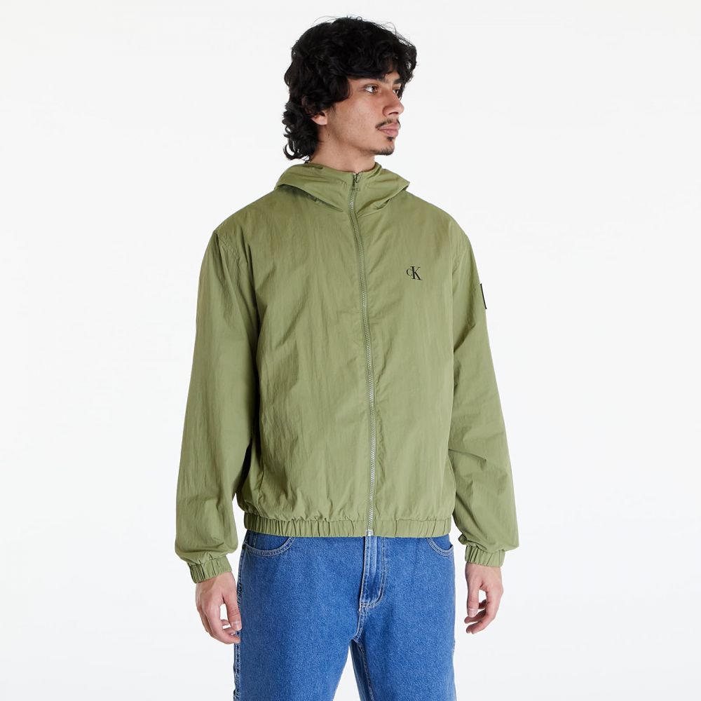 Bunda Calvin Klein Jeans Relaxed Hooded Windbreaker Dark Juniper M
