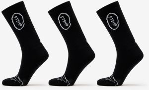 Footshop High Crew Socks 3-Pack Black 39-42