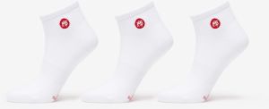 Footshop Ankle Socks 3-Pack White (Red Logo) 43-46