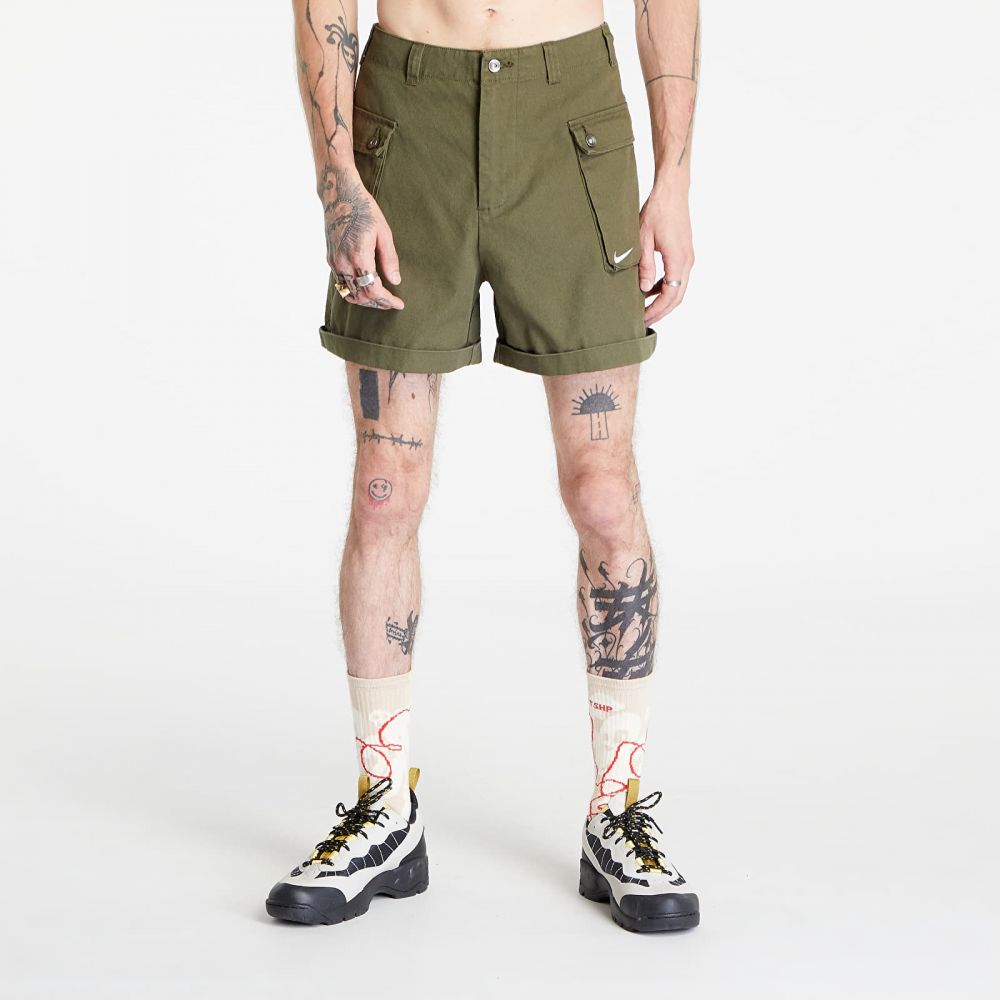 Nike Life Men's Woven Cargo Shorts Cargo Khaki/ White 36