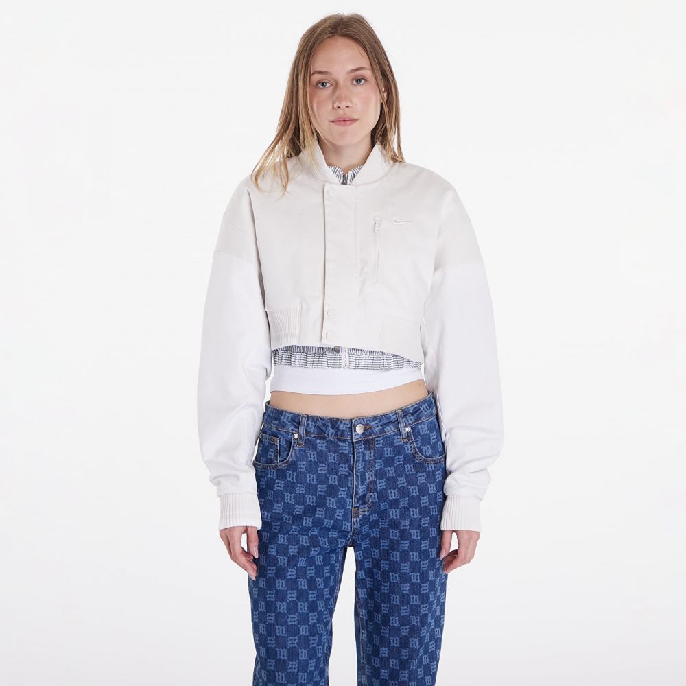 Bunda Nike Sportswear Destroyer Women's Cropped Canvas Jacket Phantom/ Summit White/ Summit White L
