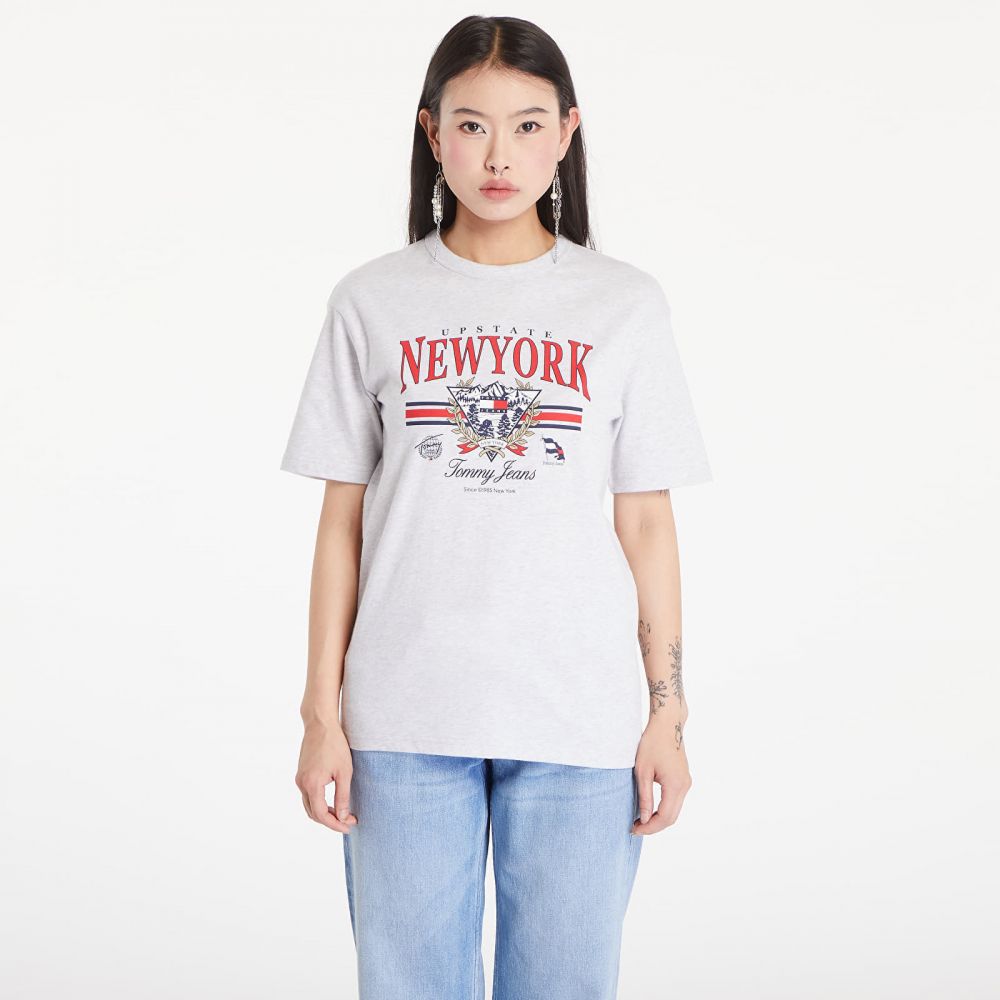 Tričko Tommy Jeans Prep Explorer Relaxed Fit T-Shirt Silver Grey Heather XS