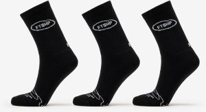 Footshop Basic Crew Socks 3-Pack Black 43-46