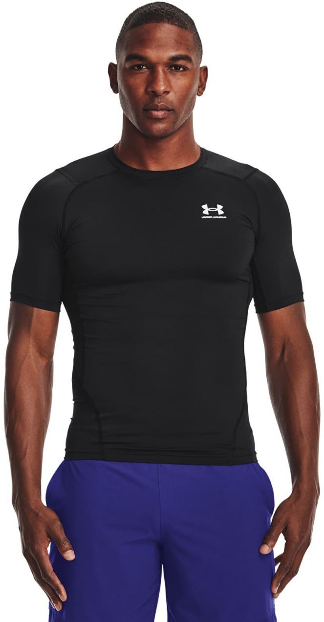 Tričko Under Armour Hg Armour Comp SS Black/ White L