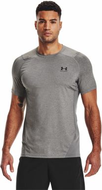 Tričko Under Armour Hg Armour Fitted SS Tee Carbon Heather/ Black XXL