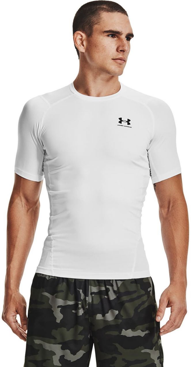 Tričko Under Armour Hg Armour Comp SS White/ Black L