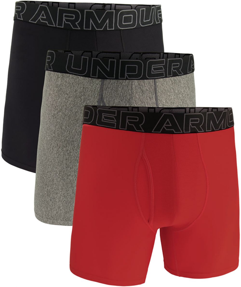 Under Armour M Perf Tech 6in 3-Pack Red S