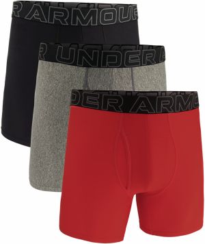 Under Armour M Perf Tech 6in 3-Pack Red S