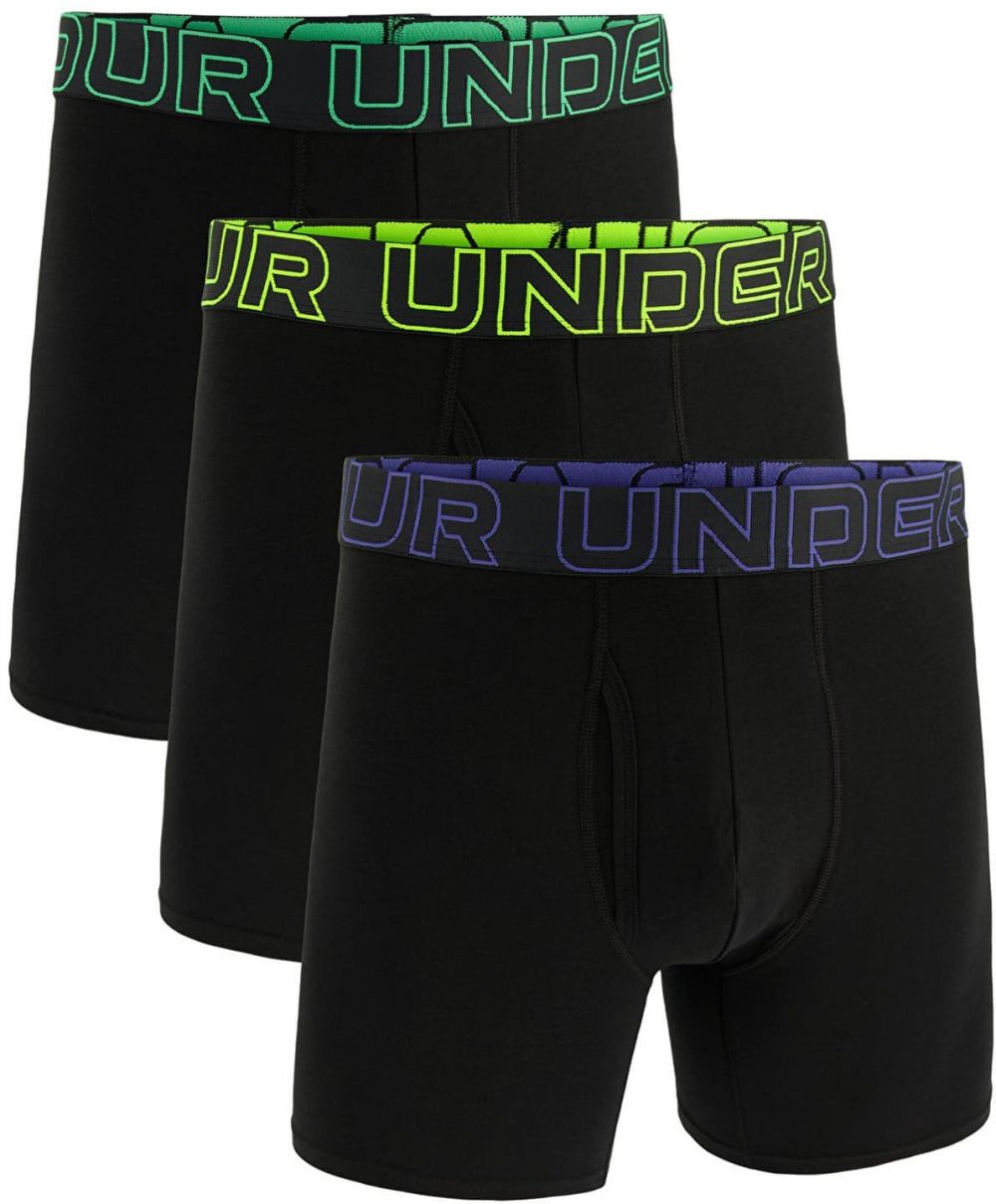 Under Armour M Perf Cotton 6in 3-Pack Black XS