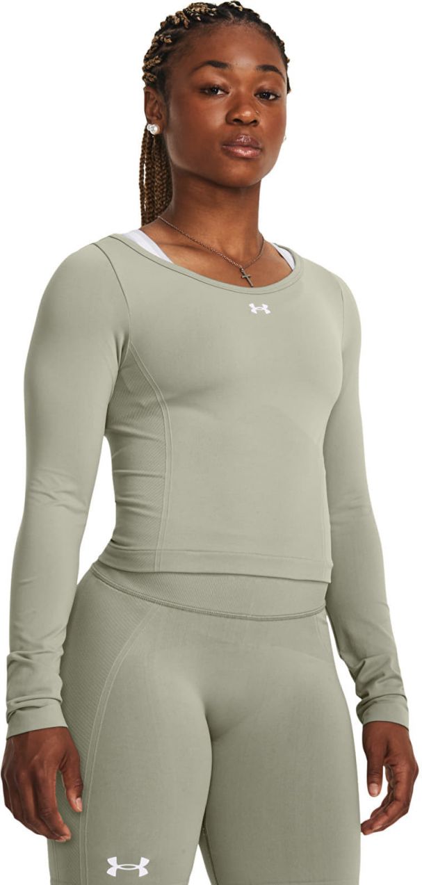 Tričko Under Armour Train Seamless LS Green L