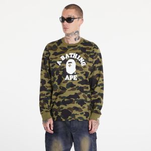 Tričko A BATHING APE 1St Camo College Long Sleeve Tee Green XXL
