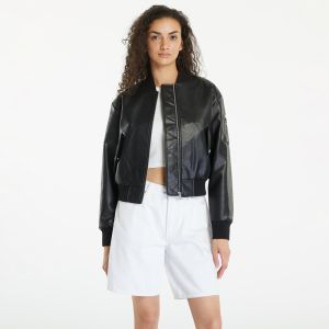 Bunda Calvin Klein Jeans Faux Leather Bomber Jacket Black XS