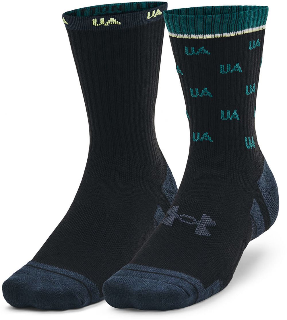 Under Armour Perf Cotton Nov 2-Pack Mid Black L