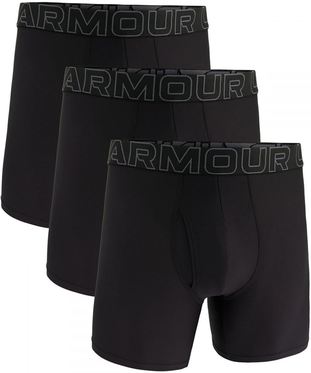 Under Armour M Perf Tech Mesh 6in 3-Pack Black S
