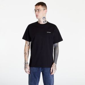 Tričko Carhartt WIP S/S Script Embroidery T-Shirt Black/ White L