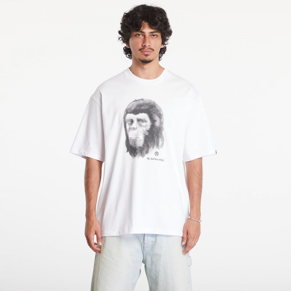 Tričko A BATHING APE Pixel Comic Ape Head Relaxed Fit Short Sleeve Tee White XL