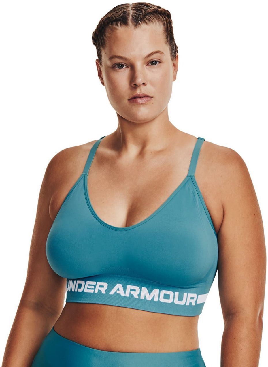 Under Armour Seamless Low Long Bra Blue XS