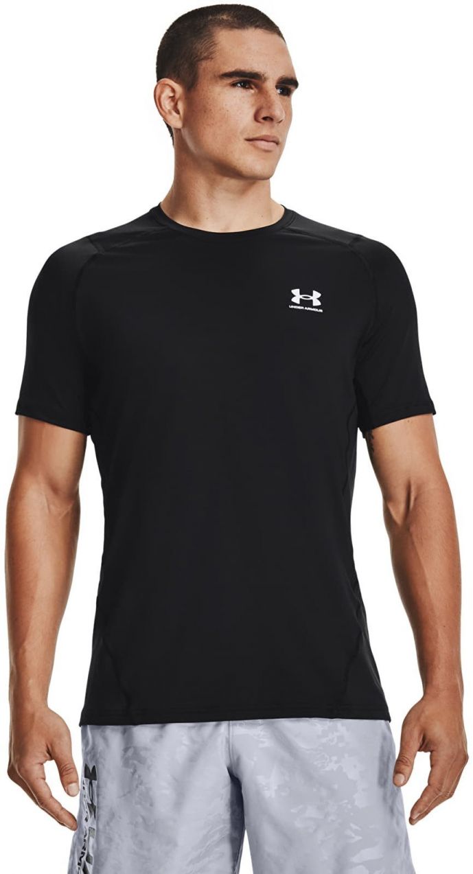 Tričko Under Armour Hg Armour Fitted SS Tee Black/ White XL
